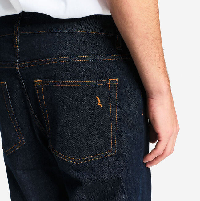 Pantalones Vaqueros Rectos 5 Bolsillos Vaquero Oscuro – Fibras Regenerativas | Aigle