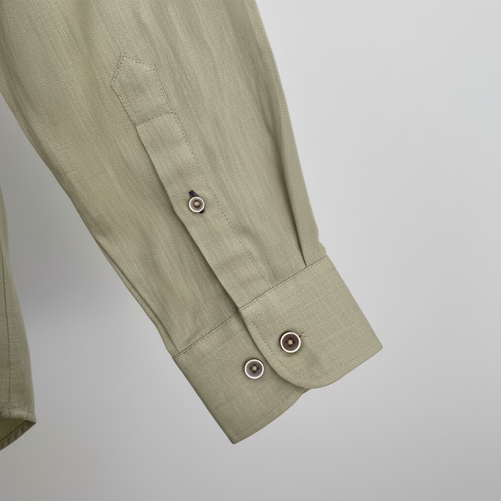 Camisa de Lino 100% My Scootter Verde| Hombre Campo y Ciudad