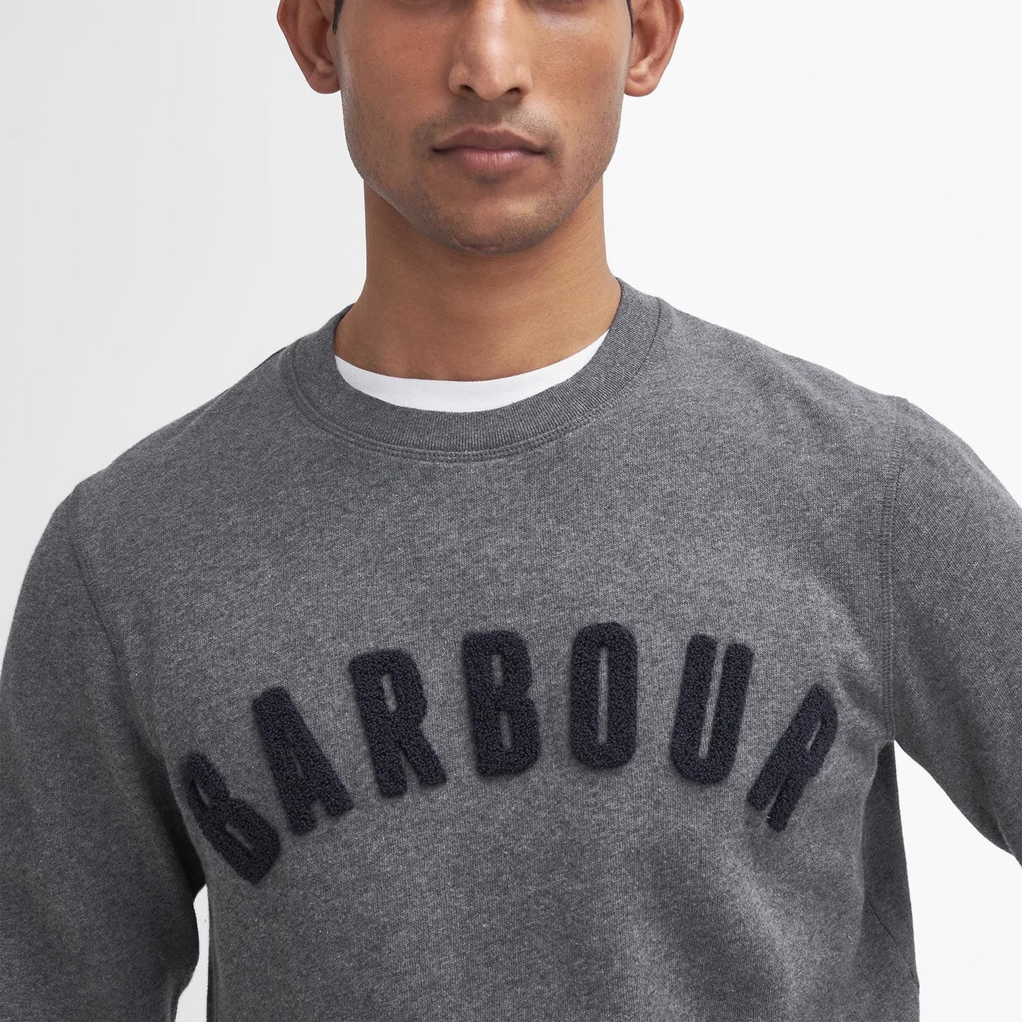 Sudadera Essential Prep Logo Gris Marl Barbour