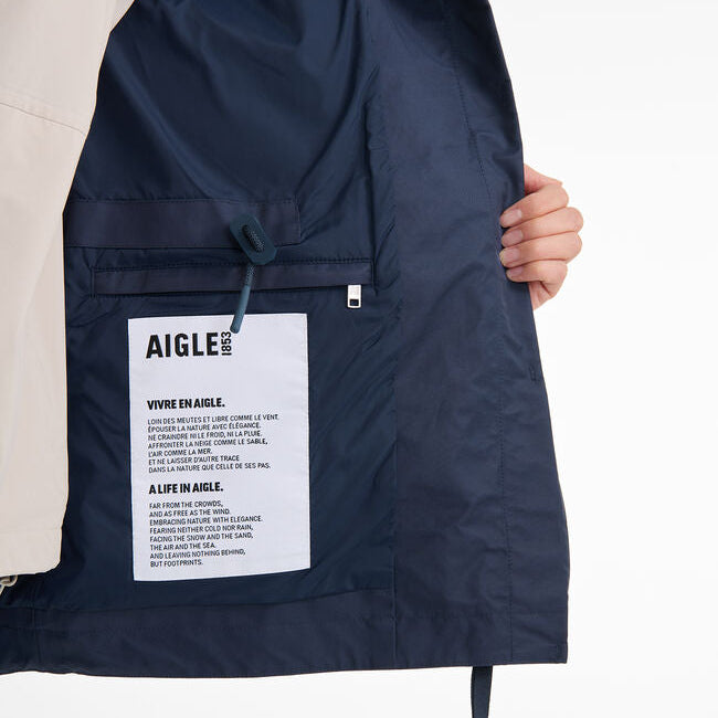 Parka Impermeable con capucha de longitud media MTD Aigle