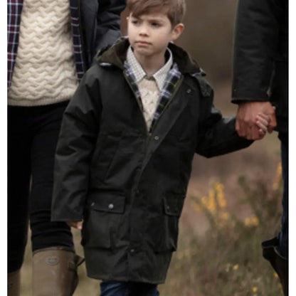 Chaqueta encerada Hudson para niños Walker and Hawkes