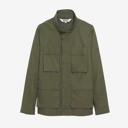 Chaqueta Safari Corta Repelente al Agua Color Avocat – Algodón | Aigle