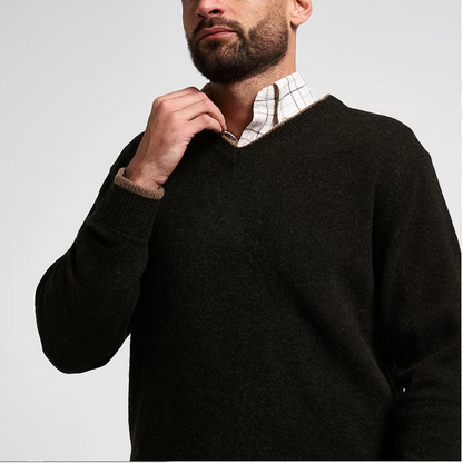 Jersey cuello V de lana Ashcombe Jack Pyke