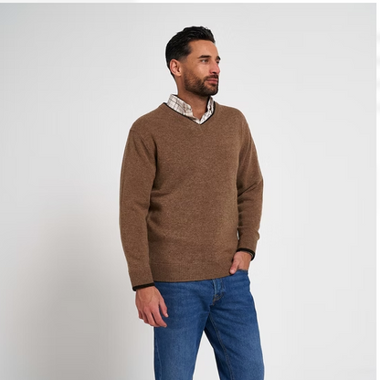 Jersey cuello V de lana Ashcombe Jack Pyke