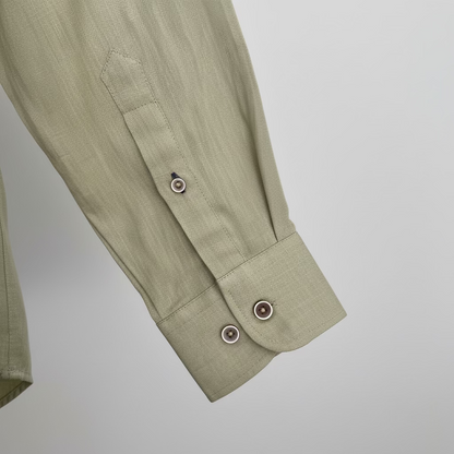 Camisa de Lino 100% My Scootter Verde| Hombre Campo y Ciudad