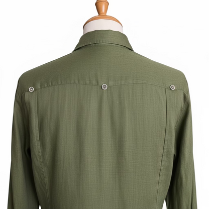 Camisa de Lino 100% My Scootter Verde| Hombre Campo y Ciudad