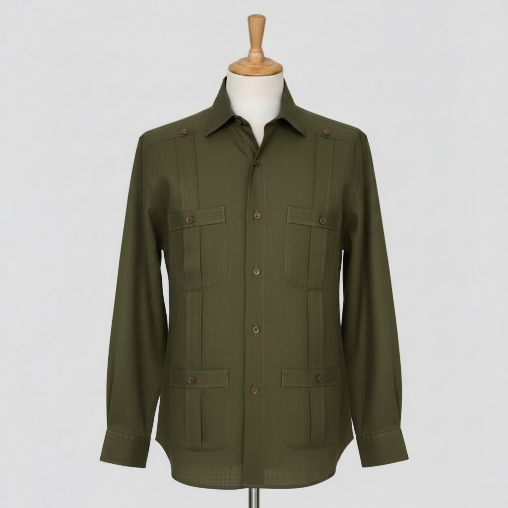 Camisa de Lino 100% My Scootter Verde| Hombre Campo y Ciudad