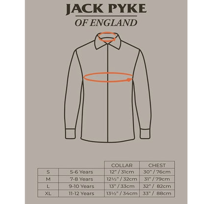 Camisa Campestre Junior Jack Pyke | Cuadros Verde | Niños 5-12 Años | Fácil Cuidado | Campo