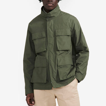 Chaqueta Safari Corta Repelente al Agua Color Avocat – Algodón | Aigle