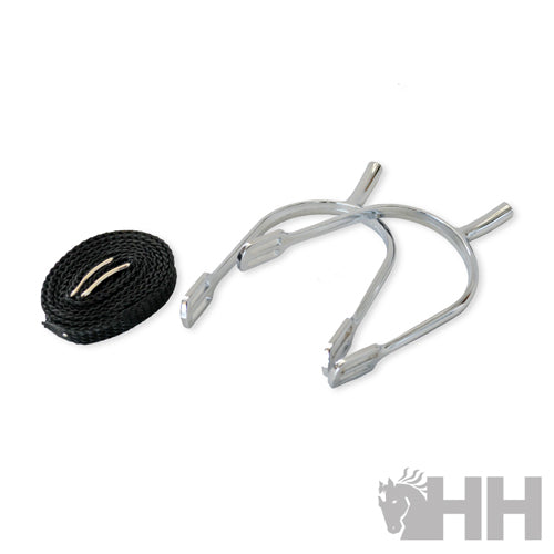 Espuela Inglesa HH Hombre Punta Recta Cromada sin Ruleta