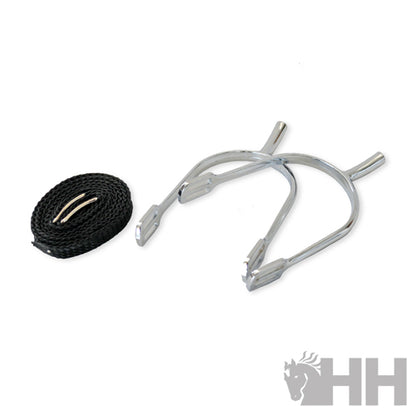 Espuela Inglesa HH Hombre Punta Recta Cromada sin Ruleta