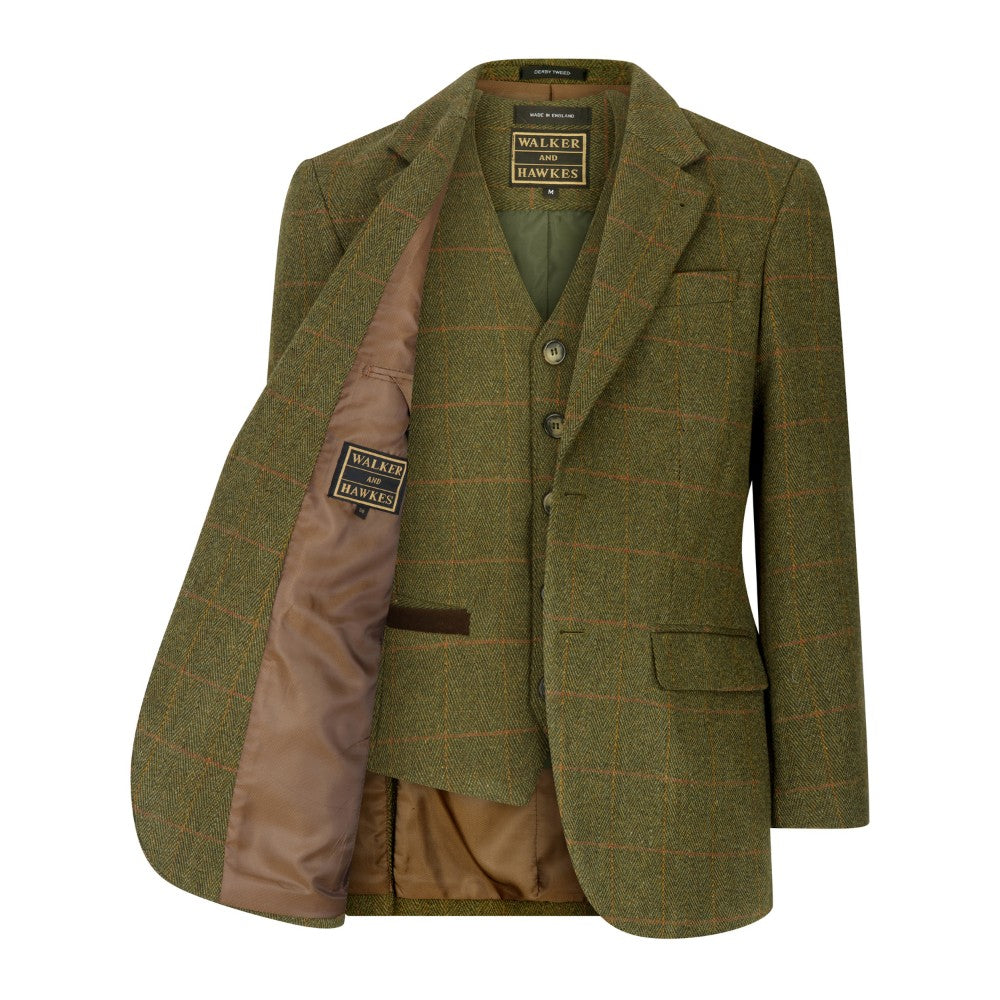 Americana Derby De Tweed Windsor Dark sage